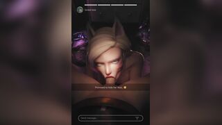 Ahri Blowing Ezreal, Censored and Uncensored