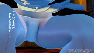 Futanari masturbate during a confession