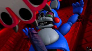 Funtime Foxy put his nails in Toy Bonnie's Cock