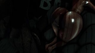 Thick ebony playtime