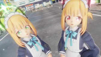 [MMD Blue Archive] Saiba Midori & Momoi Good-Night-Kiss