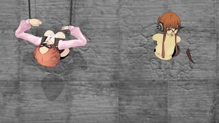 Futaba and Haru in a wall