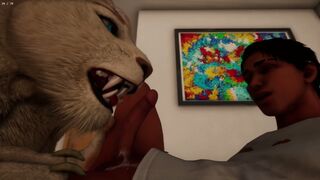 (Gay) Max cam't help himself two very different lions