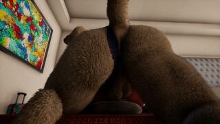 (Gay) Max cam't help himself two very different lions