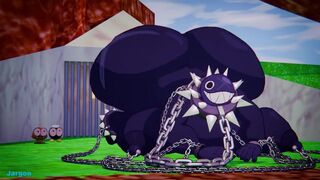 Giant Chain Chomp guarding the star (jargonsart)