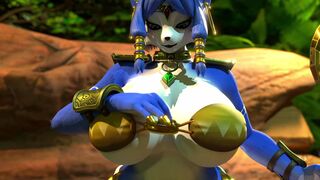 Krystal and Conrad the beast