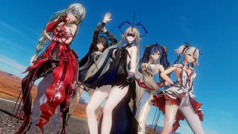 【MMDWuwa】Leviathan&Phrolova&Chisa&Iuno&Tsubaki Kiss me "Aishiteru"