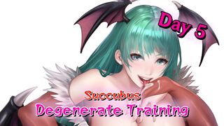 [Animated and Voiced JOI] Succubus Degenerate Training Day 5 [Soft Femdom, Mommydom]