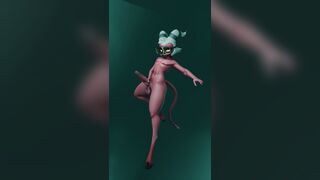 Moxxie masturbating under water