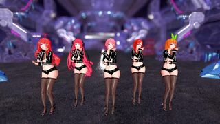 Nakano Ichika X Nakano Nino X Nakano Miku X Nakano Yotsuba X Nakano Itsuki MMD