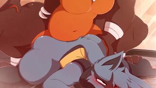 Lucario fucked in the shower