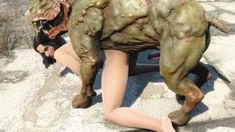 Nora gets Bred by Mutant Dog