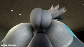 Furry Ball slapping blowjob POV