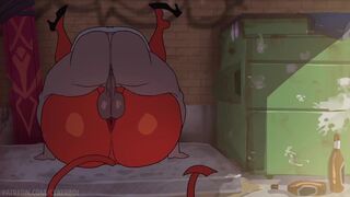 Malevola having sex by the dumpster