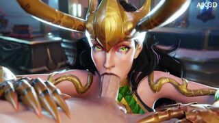 [Ajkj] Lady Loki Blowjob (Marvel Rivals)