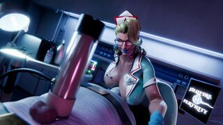 Emma helping sperm donors at the Hellfire Fertility Clinic