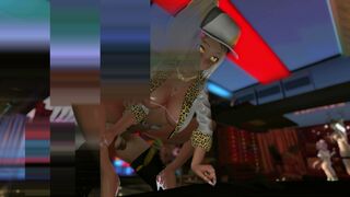 Falara is getting passed around at hentai club in Second Life