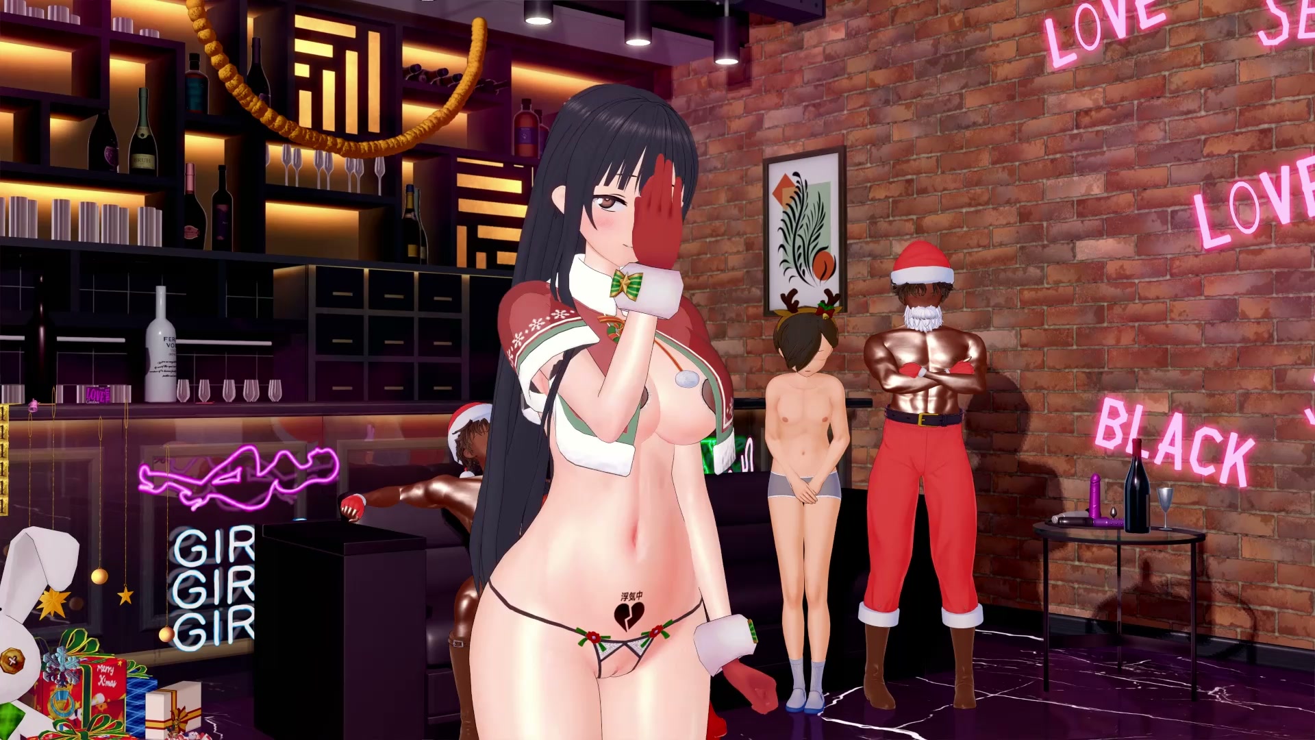 (Ntr) Anna And Sanae Yamada Christmas Sex Dance