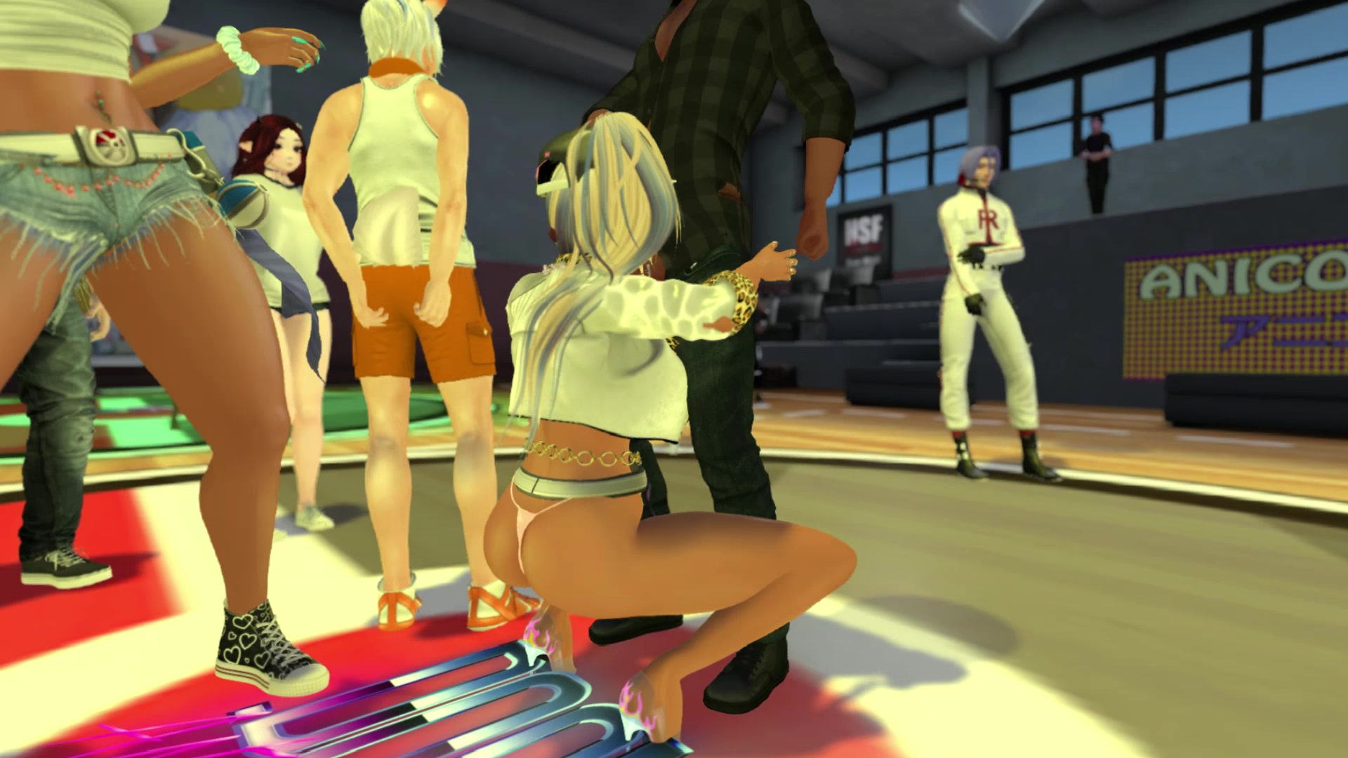 Multiple People Take Turns On Blonde Pokemon Trainer Slut Falara In Second Life In A