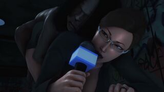 One announcer was attacked while rehearsing her coverage of an incident in an underpa