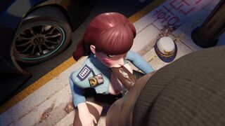 Dva cop blowjob [4k] [Black!]