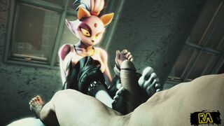 Blaze The Cat FootJob POV