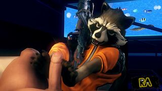 Rocket Raccoon FootJob POV