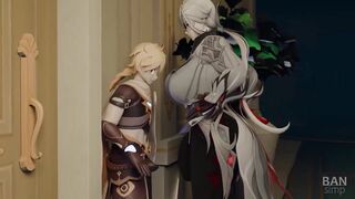 Aether was caught by Arlecchino.