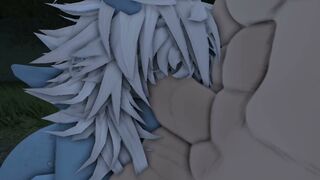 Roblox Femboy sucks a stranger's cock in the wood's