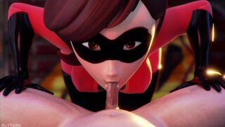 Helen Parr blowjob POV