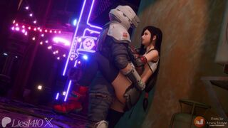 Tifa quickie in front of Honey Bee Inn