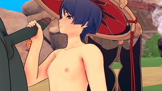 Scaramouche Give Hilichurl A Handjob - MilkyMint