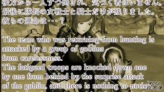 Female warrior and goblin