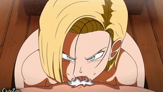 Android 18 Angry POV Blowjob