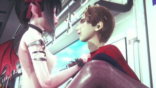 DEMONS GIRLS AND SPIDERMAN PUBLIC FUCKING