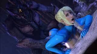 Samus Fucked In Cave By Monster [1MIN LOOP]