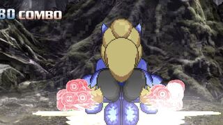 Backed Up Steele pinned Mienshao and use her as his relief