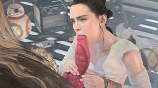 Naughty Rey Skywalker X Chewbacca