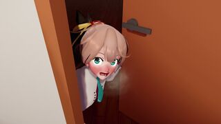 Kazagumo Mating with dog In Her Room