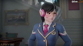 D.Va's private lessons [Spanish Subtitles]【aphy3d】