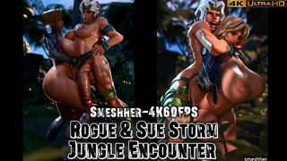Rogue & Sue Storm - Jungle Encounter [Smeshher][4K60FPS]