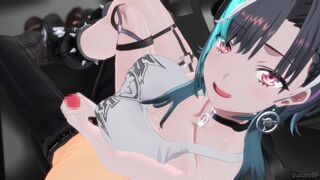 Rindo Chihaya Gripping the Shift Lever [zuzuzu3D]