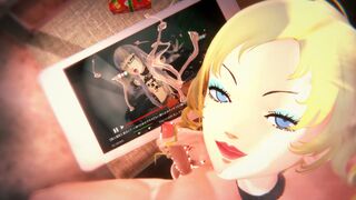 Catherine cuckold latex handjob