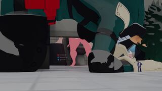 uraraka being fucked in the bathroom while Deku records it