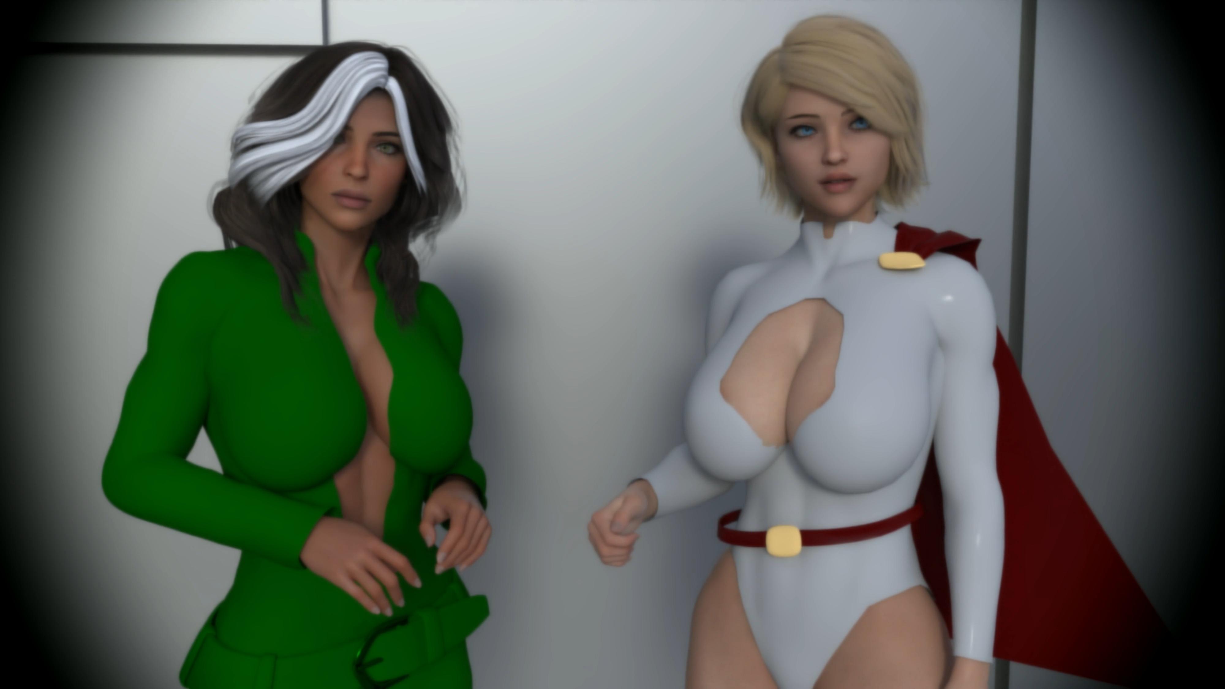 Fggb Power Girl And Rogue