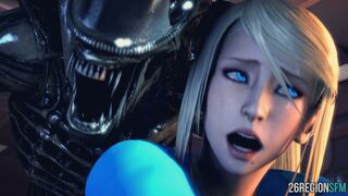 Samus vs Xenomorph (Zero Suit)