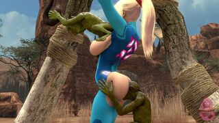 Samus Aran Captured by Goblins (Commission)
