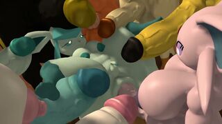 Busty boy glaceon gets futadomed