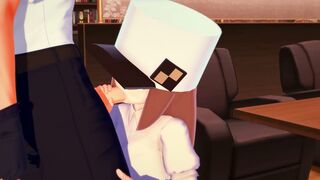 Geo went to visit Lanney to have sex in the cafe restaurant door closed