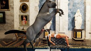 Brunette Used By Horse Hard [TheBaldMan]